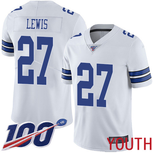 Youth Dallas Cowboys Limited White Jourdan Lewis Road #27 100th Season Vapor Untouchable NFL Jersey